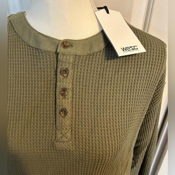 Wesc Henley Thermal Aztec Olive color size XL - Picture 4 of 10